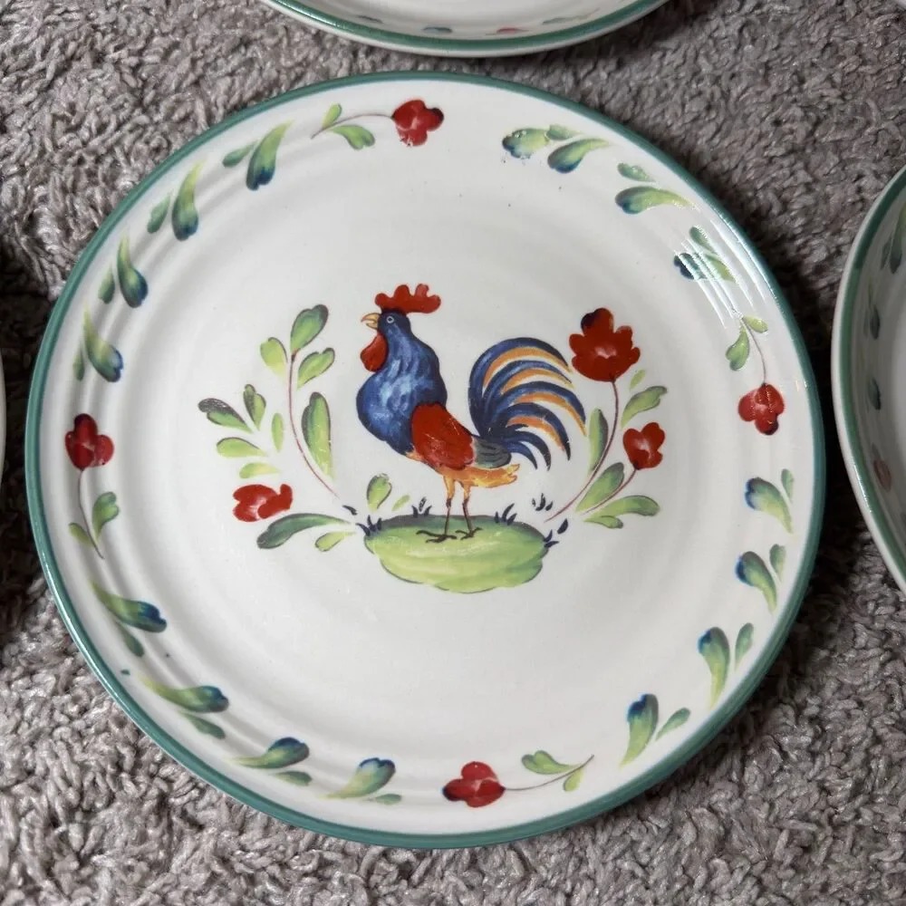 International Tableworks Provence Rooster Salad Plates 7.5